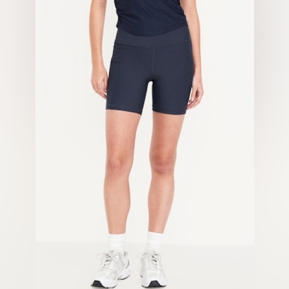 Old Navy Dusk Blue PowerSoft Pocket Biker Shorts - Picture 1 of 10